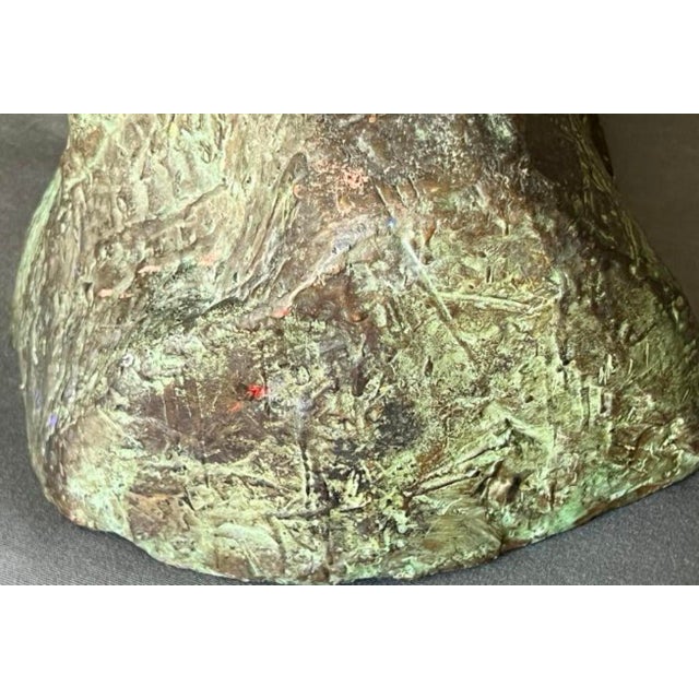 Forest Green Bronze Faun Head Bust Sculpture by Pablo Alonso Herraiz, Seville, Malaga, 1994 For Sale - Image 8 of 13