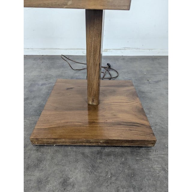 1950s Modernist Wooden Floor Lamp with Shelves, 1950s For Sale - Image 5 of 8