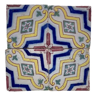 Earthenware Tiles, 1800s, Set of 34 For Sale