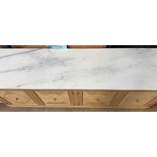 Global Views Global Views Directoire Console Oak With Marble Rop For Sale - Image 4 of 10