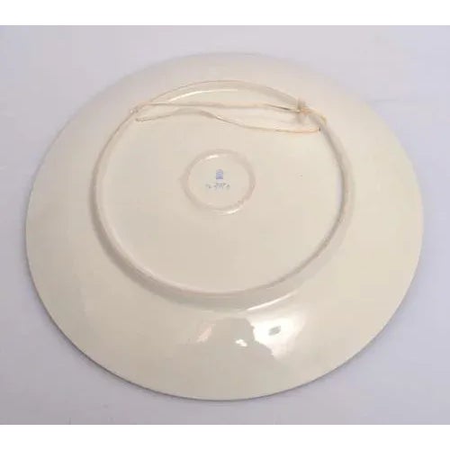 Plate with Rose Decoration from RPR For Sale - Image 3 of 5