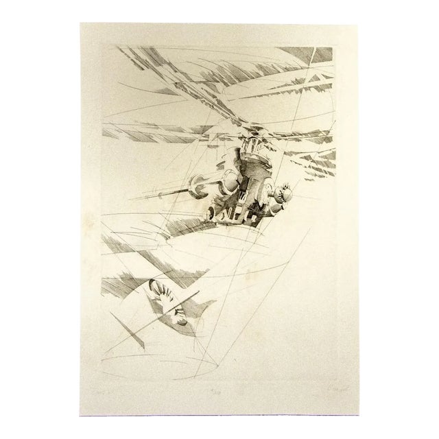 Unknown - Into Space - Original Etching - 1970 ca. For Sale