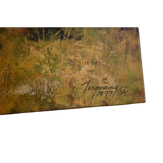 1980s Howard Terpning "The Bonnet Case" — Greenwich Workshop Textured Canvas For Sale In Denver - Image 6 of 6