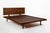 Vintage Mid-Century Walnut Wood Platform Bed by Richard Artschwager (Attr.) 1950s For Sale - Image 9 of 15