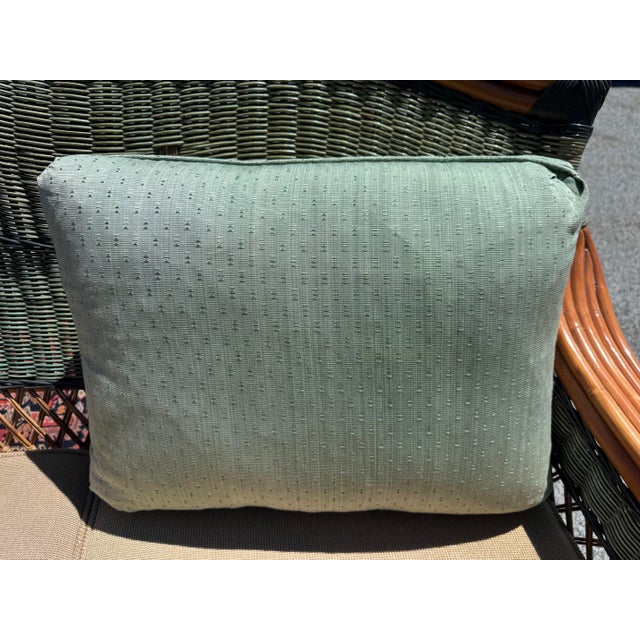 Coastal Vintage 1980s Braxton Culler Style Rattan Sofa For Sale - Image 3 of 12