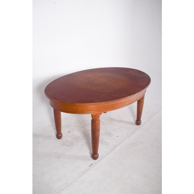 Danish Oval Oak Dining Table, 1950s For Sale - Image 4 of 10