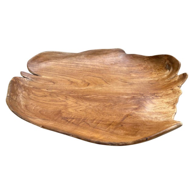 Andrianna Shamaris Minimalist Teak Wood Sculptural Bowl For Sale - Image 15 of 18