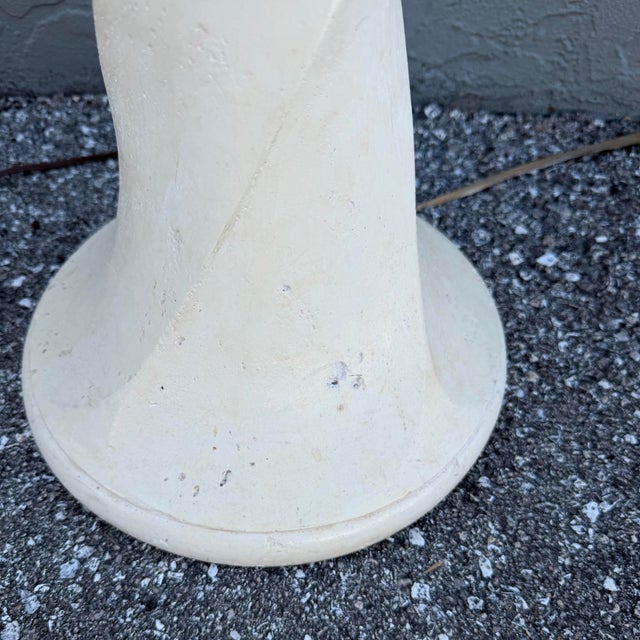 Postmodern Cream Twisted Plaster Floor Lamp For Sale - Image 4 of 8