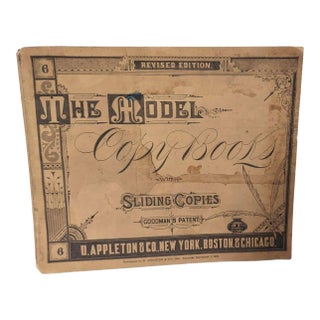 Antique the Model Copy Books With Sliding Copies #6 School Handwriting Cursive For Sale