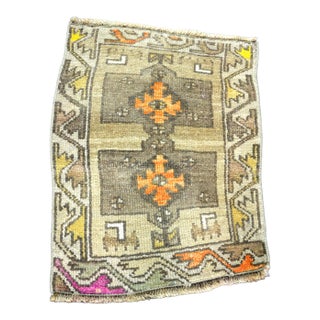 Turkish Brown and Yellow Color Rug For Sale