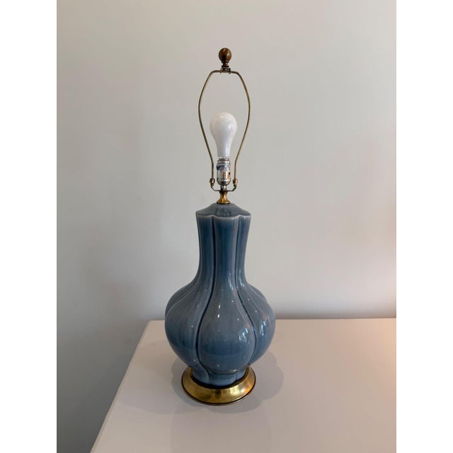 Pair of Large Gourd Lamps For Sale - Image 4 of 5