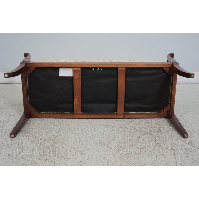 Regency Style Tufted Upholstered Seat Window Bench For Sale - Image 11 of 12