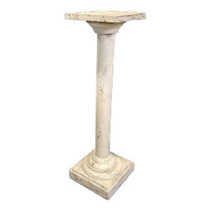 French 19th Century Pedestal Wood Plant Stand or Column With Original Paint