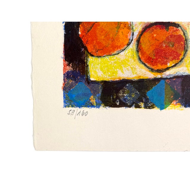 Contemporary Theo Tobiasse, Purim, From “Quatre Lumières Du Midrash," Hand Signed Lithograph, 1980 For Sale - Image 3 of 5
