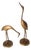Vintage Crane Figures in Brass and Metal, 1950s, Set of 2 For Sale