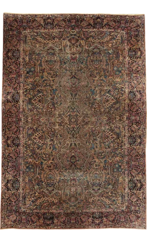 Antique Persian Kerman Lavar Rug
