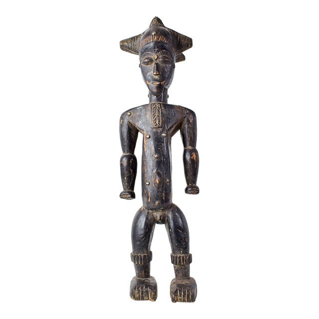 Early 20th Century Anyi Attye Standing Male Figure Côte d'Ivoire For Sale
