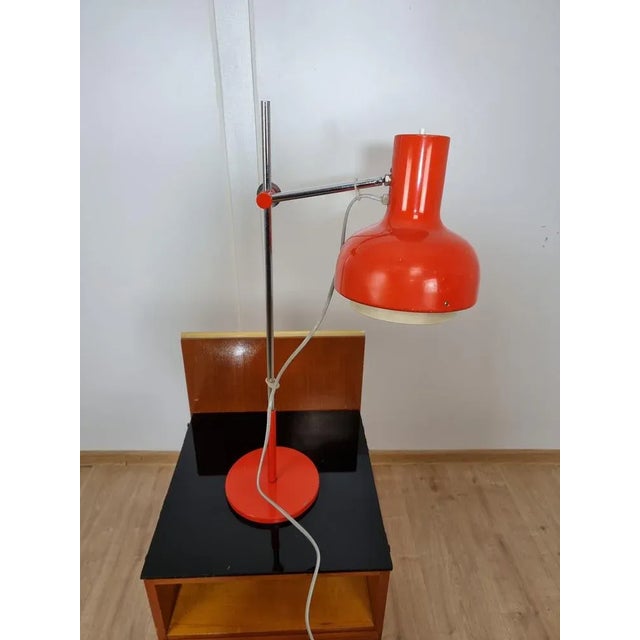 Red Vintage Table Lamp by Josef Hurka for Napako For Sale - Image 8 of 9