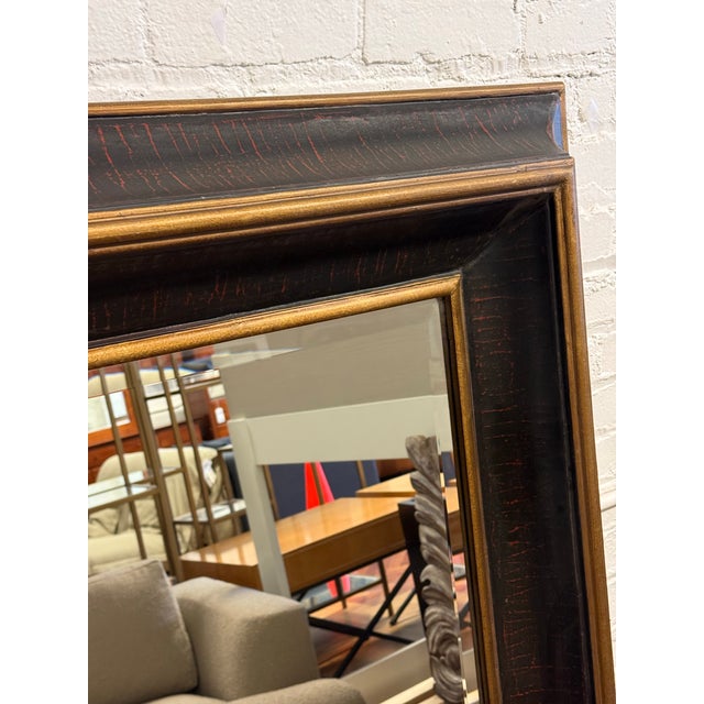 Transitional Interlude Home Plantation-Style Texturized Full-Length Mirror, Late 20th Century For Sale - Image 3 of 12