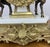Gold Louis XV Brass Marble Garniture Set with Candelabras, Set of 3 For Sale - Image 8 of 18