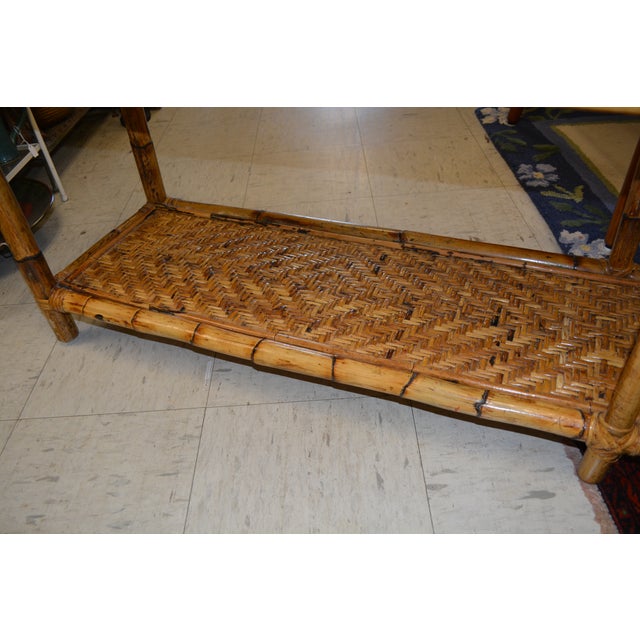 This is a unique vintage bamboo & rattan shelving/accent unit. Many uses & areas of use! The height given is overall. The...