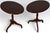 American Pair of Vintage Queen Anne Style Oval Tilt Top Accent Tables For Sale - Image 3 of 15