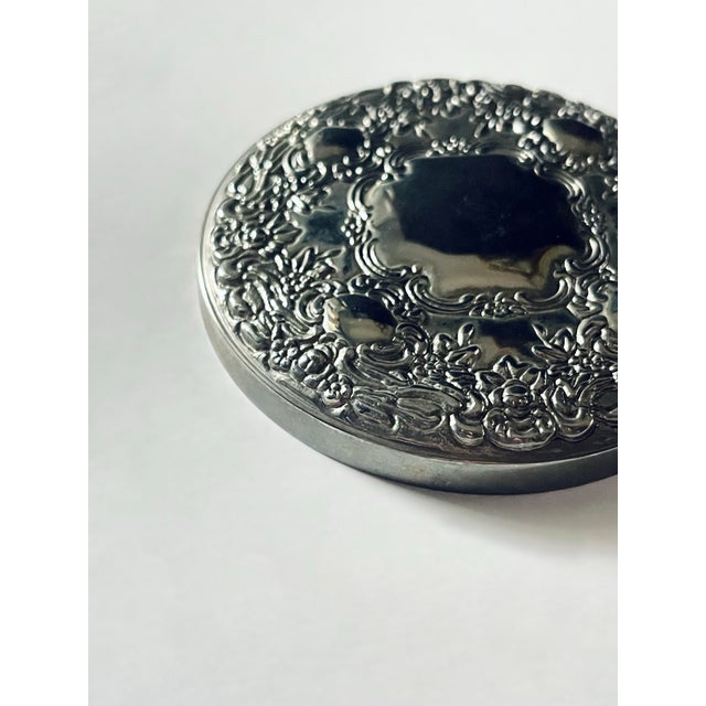 Early 20th Century Vintage Scrollwork Silverplate Hand Mirror For Sale - Image 5 of 5
