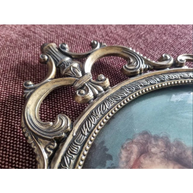 1970s Convex Brass Frame, Picture, 1950s-1970s For Sale - Image 5 of 7
