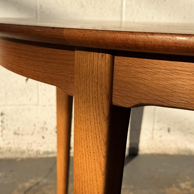 Brown Monumental Henning Kjærnulf Model 62 Danish Modern Teak & Oak Dining Table Sorø Stolefabrik 4 Original Leaves Vintage For Sale - Image 8 of 17