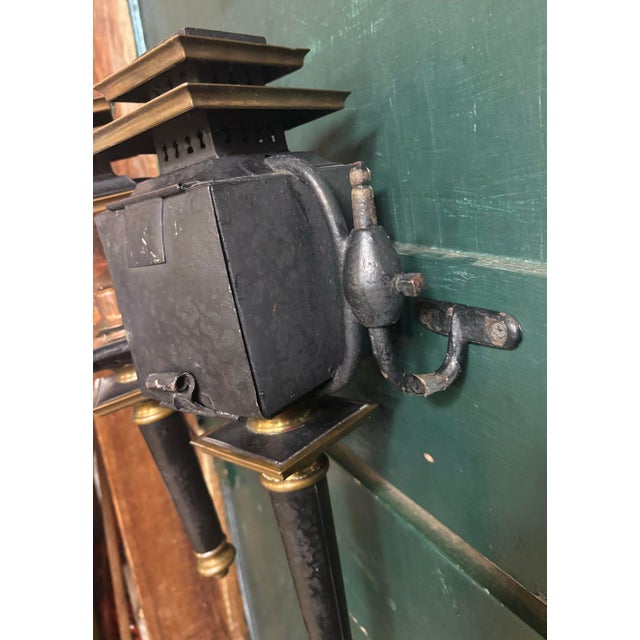 Mid 19th Century Carriage Brass Outdoor Lanterns - a Pair For Sale - Image 4 of 9