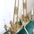 Chandelier in Gilded Bronze and Green Lacquered Metal For Sale - Image 15 of 18