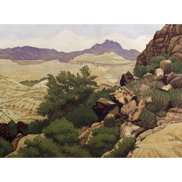 Impressionist Gordon Mortensen "Near Tortilla Flat" Hand Signed LTD Edition Woodcut Art For Sale - Image 3 of 6