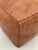 Early 21st Century Square Brown Chocolate Moroccan Leather Pouf Cover For Sale - Image 5 of 10
