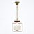 Petite chandelier from period mid-century Denmark. This fixture has a frosted blown glass shade over the single bulb. It...