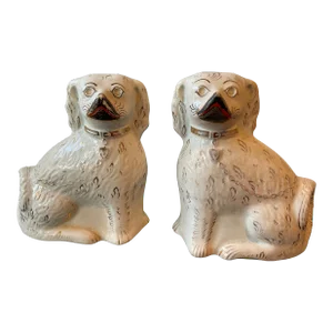 1930s Ceramic Staffordshire Dogs - A Pair