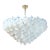 Modernist Hand-Blown Murano Opalescent Barbell Chandelier With Brass Fittings For Sale