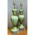 Olive Vintage Italian Murano Glass Lamps With Lucite Plinths For Sale - Image 8 of 13