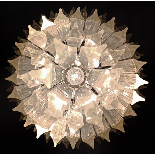 1980s Vintage Murano Glass Chandelier, 1980 For Sale - Image 5 of 17