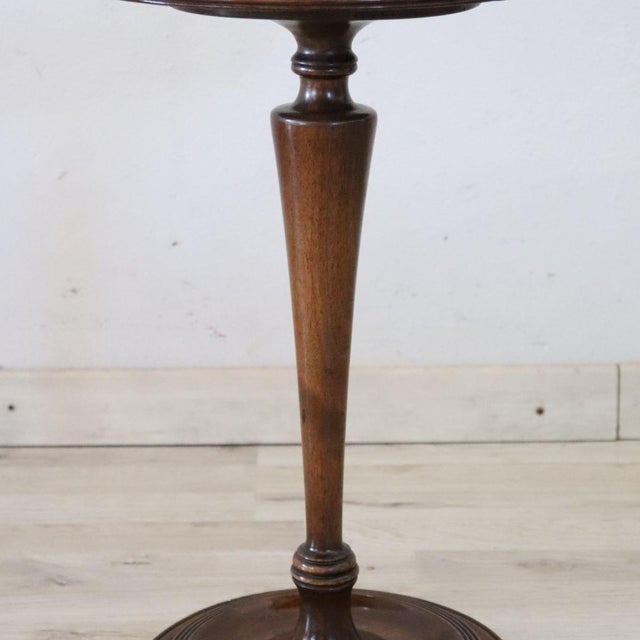 20th Century Round Walnut Pedestal Table For Sale - Image 5 of 12