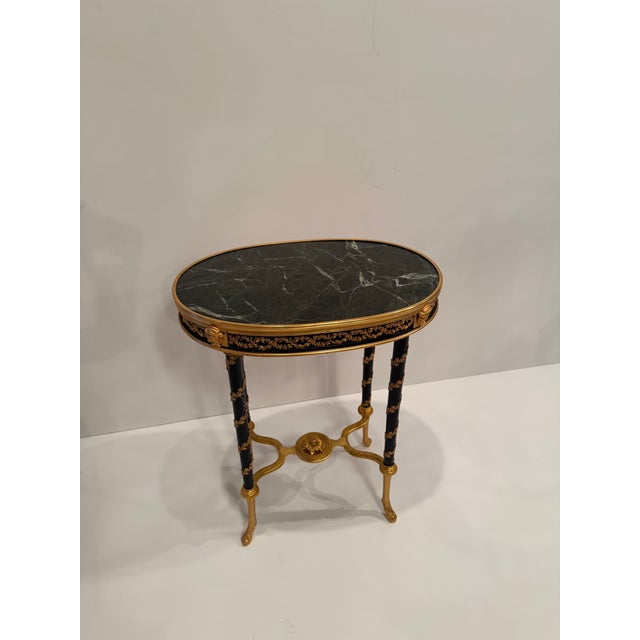 19th Century Bronze Mounted Gueridon Table With Marble Top For Sale - Image 10 of 13