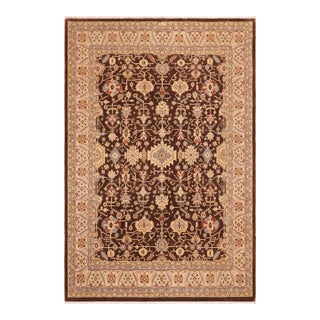 Boho Chic Brown/Beige Wool Rug - 8'1'' X 9'8'' For Sale