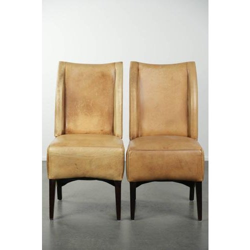 Offered by ByThijs: this luxury set of six cowhide leather dining chairs with a beautiful light color, comfortable seat,...