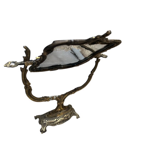 Metal Brass Vanity Mirror, 2000s For Sale - Image 7 of 14