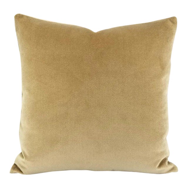 Holly Hunt Aqua Velvet Sand Pillow Cover For Sale