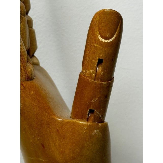Wood British Antique Dents of Worcester Articulated Glove Model Advertising Retail Counter Prop Display Hand For Sale - Image 7 of 18