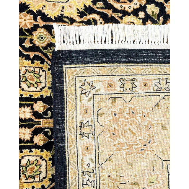 2000 - 2009 Mogul, One-of-a-Kind Hand-Knotted Area Rug - Black, 6' 1" x 9' 0" For Sale - Image 5 of 8