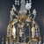Metal Chandelier in Golden Iron and Light Blue Crystals, 1950s For Sale - Image 7 of 14