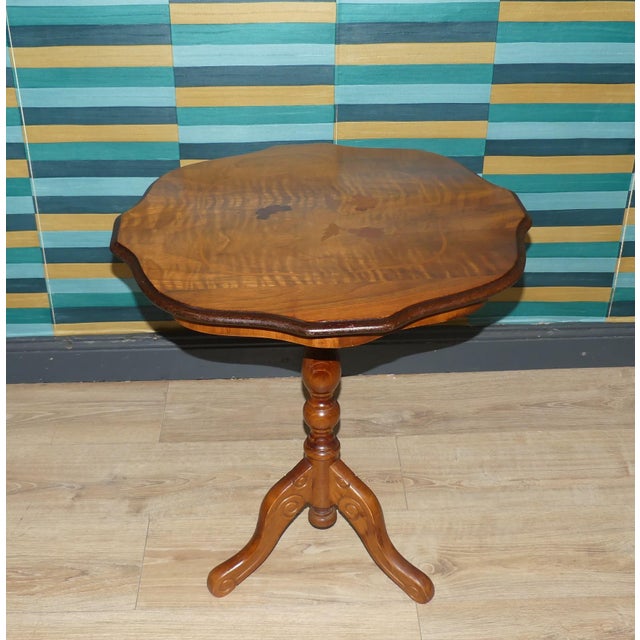 Chippendale Side Table with Inlays, 1970s For Sale - Image 4 of 8