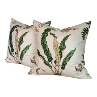 Scalamandre Elsie De Wolfe Fern Pillows - Set of 2 For Sale