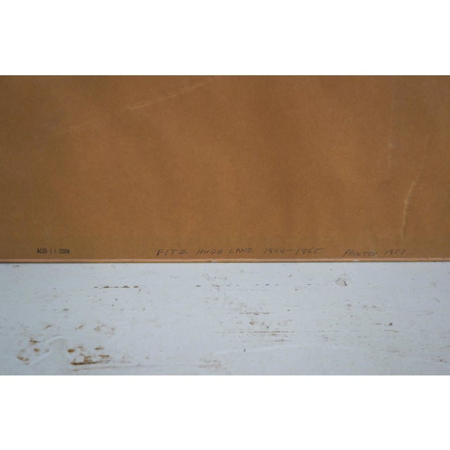 1990s Salem Harbor High Quality Gold Leaf Framed Print For Sale - Image 5 of 13